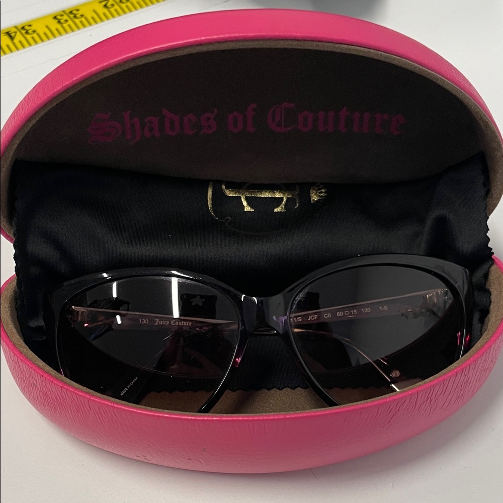 Juicy Couture Black Sunglasses with Pink Case